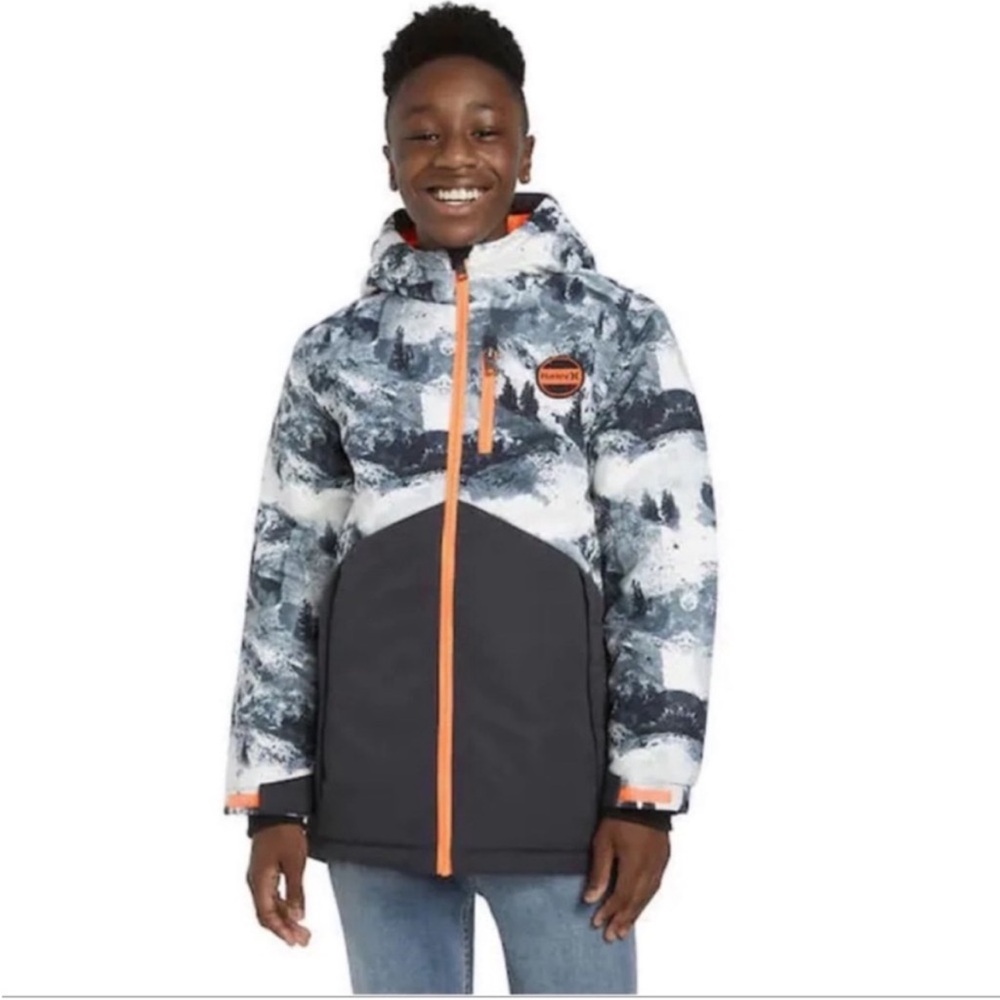 NWT Hurley Youth BOYS Snowboard Jacket GRAY size XS (5/6)